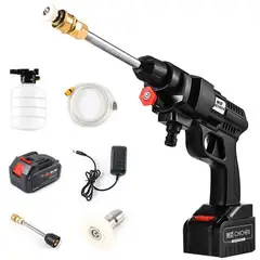 GENERICO - Hidro lavadora batería 126V portátil presión limpieza autos