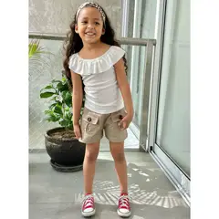 VALU MODA INFANTIL - Conjunto short polo y vincha niña