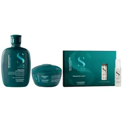 ALFAPARF MILANO - Shampoo Sin Sal 250ml + Mascarilla + Ampollas Alfaparf Reconstruction
