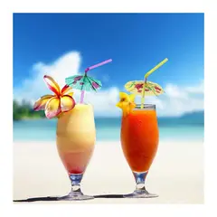 GENERICO - Sombrillas para cócteles colores variados