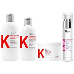 BAOR PROFESSIONAL - Shampoo + Acondicionador + Mascarilla + Brush Baor K Keratin Care