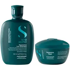ALFAPARF MILANO - Shampoo Reparador Sin Sal 250ml + Mascarilla Alfaparf Reconstruction