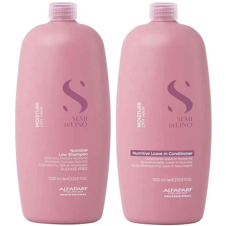 Shampoo Nutritivo Sin Sal 1000ml + Acondicionador Alfaparf Moisture