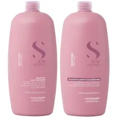 ALFAPARF MILANO - Shampoo Nutritivo Sin Sal 1000ml + Acondicionador Alfaparf Moisture