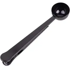 LIMA CON CAFEINA - Clip multiusos café color negro cuchara medidora - acero inoxidable