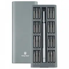 KINGSDUN - Destornillador Manual Acero Inox. Magnetico 48 puntas en 1