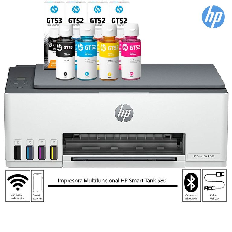 Impresora Smart Tank 580 Multifuncional Inalambrico