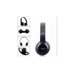GENERICO - Audifonos p47 bluetooth 4.1 deportivos lee micro sd negro