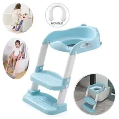 DOUX BEBE - Asiento De Entrenamiento Para Niños con Escalera Azul
