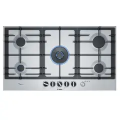 BOSCH - Cocina PCR9A5M90V Empotrable a Gas 90 cm Acero Inoxidable