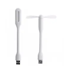 OTTOWARE - Mini Ventilador USB Flexible  Lámpara de Luz led USB