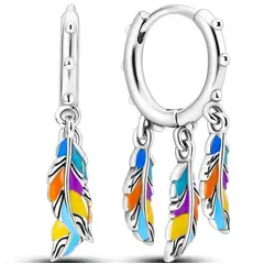 AFRODITA - Aretes de Mujer de Plata 925 Modelo Feathers