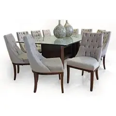 DMUEBLES - Juego De Comedor 10 Sillas Glassy Ii