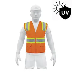 TRUPER - Chaleco de seguridad naranja profesional