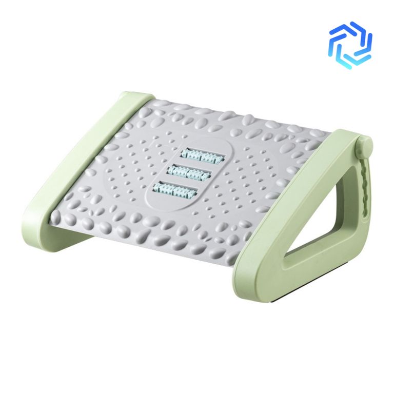 REPOSAPIES SOPORTE PARA PIES ERGONOMICO VERDE GRIS