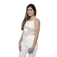 PYT - Top Corset Seda Manga Cero Mujer