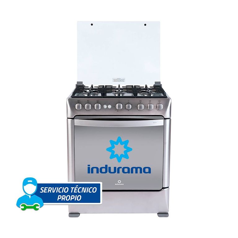 COCINA A GAS GALICIA ZAFIRO 30" CROMA 6 QUEMADORES