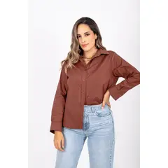 PYT - Camisa Popelina Manga Larga Mujer