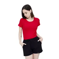 PYT - Polo Algodón Rib Manga Corta Mujer