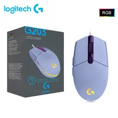 LOGITECH - MOUSE G203 LIGHTSYNC OPTICAL 8000 DPI RGB LILA