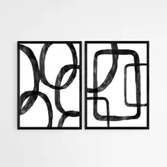 DECO DESIGN - Set Circles X 2 Pcs - 50X70Cm