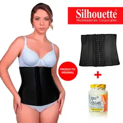 SILHOUETTE - Faja Cinturilla Reductor Negro Original Más 1 Lipocream