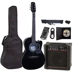 GENERICO - Guitarra electroacústica pack amplificador