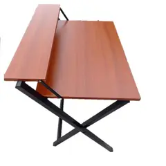 GENERICO - Escritorio plegable para laptops 65cm - color cedro