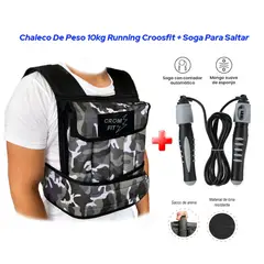 HOLGU - Chaleco De Peso 10kg Running Croosfit Soga Para Saltar