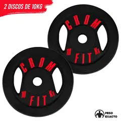 HOLGU - Pesas 2 Discos 10kg Peso Exacto Importados