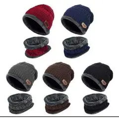 GENERICO - Gorro con cuellera unisex con forro de peluche antialérgico