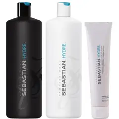 SEBASTIAN - Shampoo Hidratante 1000ml + Acondicionador +Mascarilla Hydre