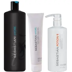 SEBASTIAN - Shampoo Hidratante 1000ml + Mascarilla + Potion9 Hydre