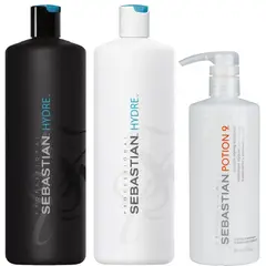 SEBASTIAN - Shampoo Hidratante 1000ml + Acondicionador + Potion9 Hydre