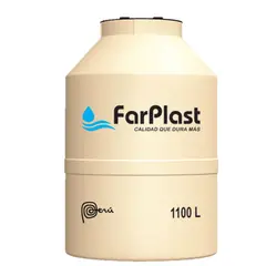 FARPLAST - TANQUE PARA AGUA DE 1,100 LTS ARENA CON ACCESORIOS