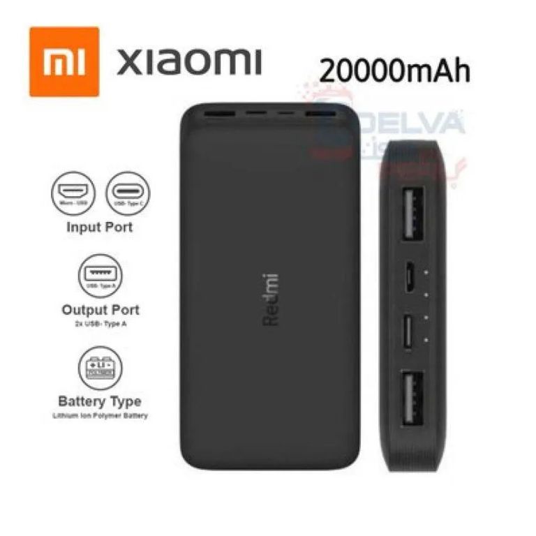 Cargador Portátil 20000Mah Fast Charger Negro