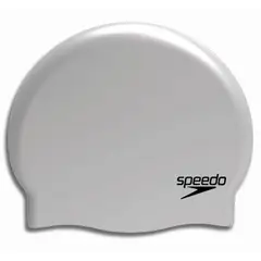 SPEEDO - Gorro Para Natación Plain Flat Plata