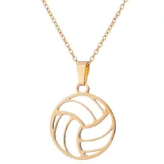 GENERICO - Collar de pelota de voley dorado