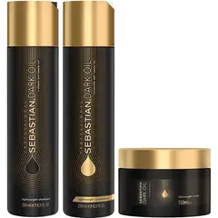SEBASTIAN - Shampoo 250ml + Acondicionador + Mascarilla Dark Oil