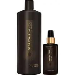 SEBASTIAN - Shampoo 1000ml + Aceite 95ml Dark Oil