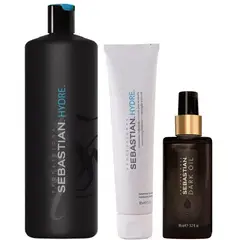SEBASTIAN - Shampoo Hidratante 1000ml + Mascarilla + Dark Oil Hydre