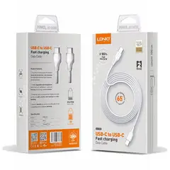 LDNIO - Cable Tipo C a Tipo C 65W PD/QC 2 Metros