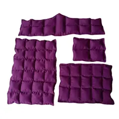 GENERICO - Pack de 4 compresas de semillas almohadillas para calor o frío Morado