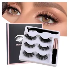 GENERICO - Pestañas magnéticasjuego de pinzas delineador de ojos