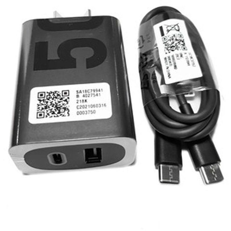 Cargador Turbo Power 50W Duo Cable Usb-C Negro