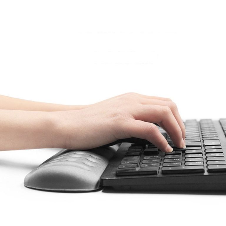 Almohadilla Baona Ergonomica Memoria de silicona mousepad NEGRO