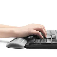 GENERICO - Almohadilla Baona Ergonomica Memoria de silicona mousepad NEGRO