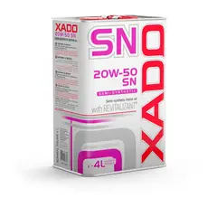 XADO - Aceite semisintético de motor 20W-50 Atomic Oil 4 litros