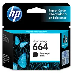 HP - CARTUCHO DE TINTA 664 NEGRO (F6V29A) ORIGINAL