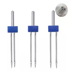 GENERICO - Doble Aguja Para Máquina De Coser Pins -x3 Agujas Milleseras